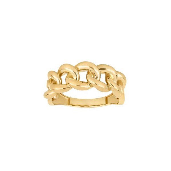 Siersbøl ring i 8 kt. guld med panserkæde-inspireret design.